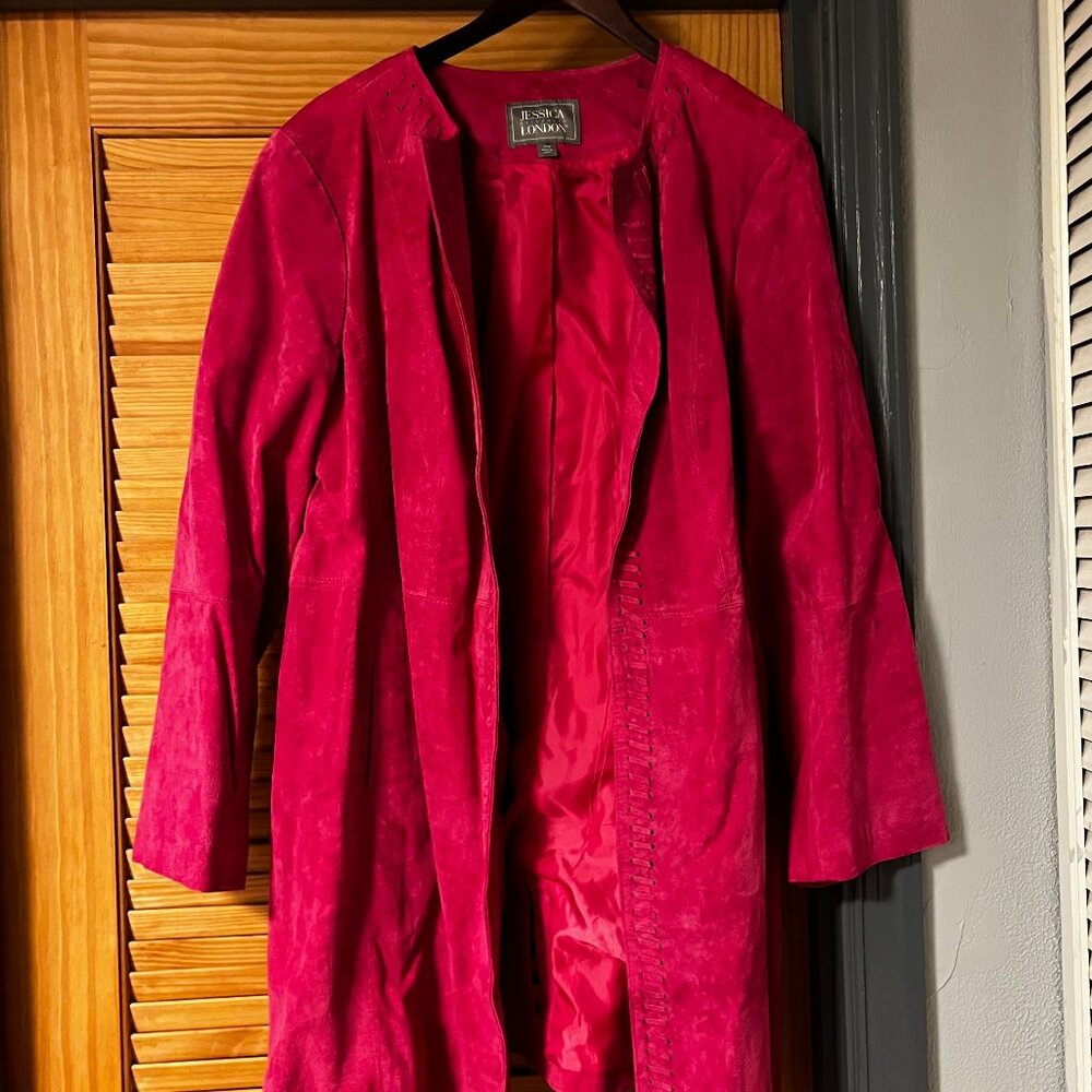 GENUINE Suede 3/4 Length Coat